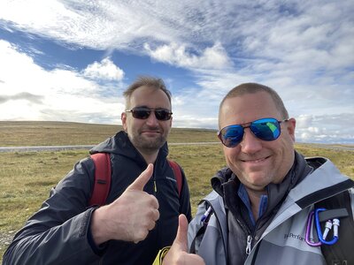 Pim and Paul at the start of the hike