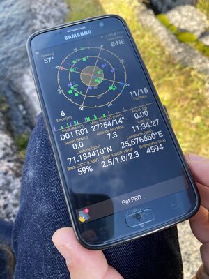 The GPS at the real nordkapp