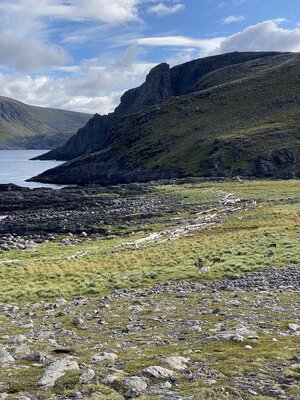 Overview of the way back from Knivskjellodden