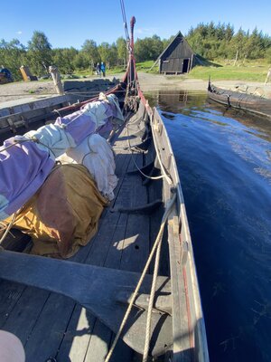 A vikingship at the Lofoten museum in Borg