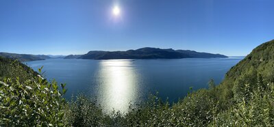 A beautiful overview of some fjord that Slartibartfast made