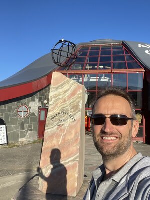 Paul at the Arctic Circle