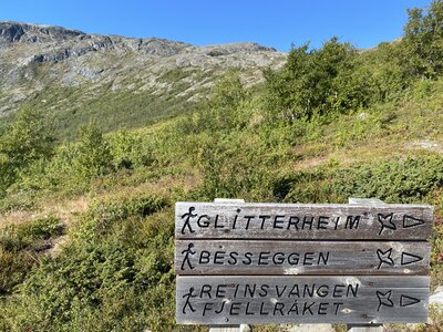 We shall start here tomorrow - Besseggen trail in Gjendesheim