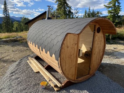 Our private wood-burning Sauna