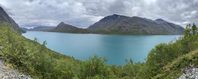 The lake Gjende is very pretty from down here, too