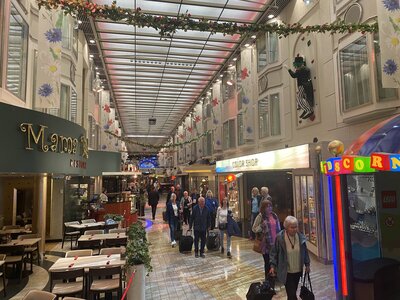 The inside promenade is a veritable money making machine