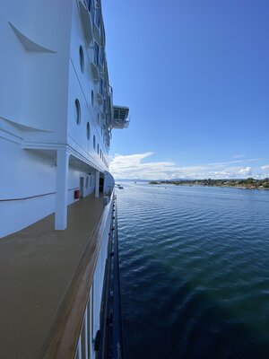 Our view from alongside the ship