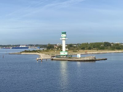 The lighthouse at the Kiel harbor