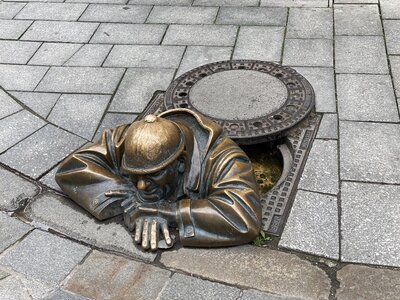 The Working Man (with hidden Geocache!) in Bratislava