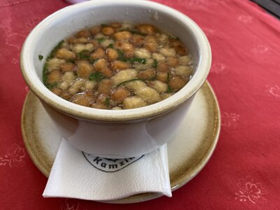 Garlic soup for lunch