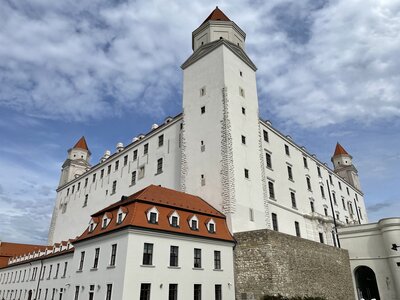 Corner shot of Bratislavský hrad (the Bratislava Castle)